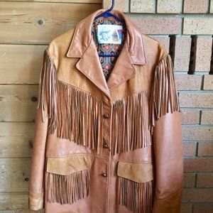 Leather Collection Fringe Jacket